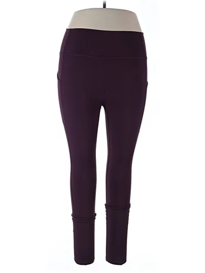 Pre-owned Fabletics Active Pants In Burgundy