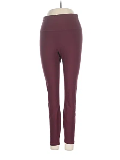 Pre-owned Fabletics Active Pants In Burgundy