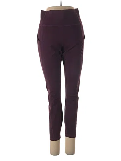 Pre-owned Fabletics Active Pants In Burgundy