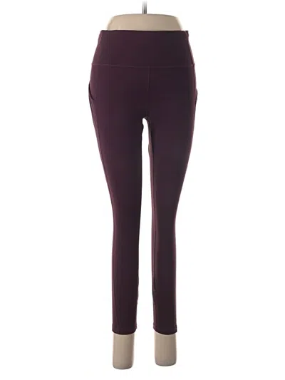 Pre-owned Fabletics Active Pants In Burgundy