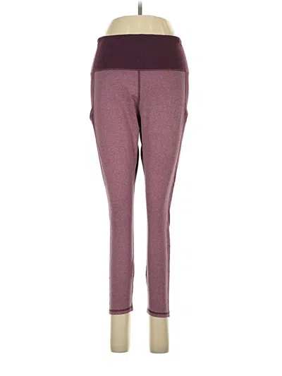 Pre-owned Fabletics Active Pants In Burgundy