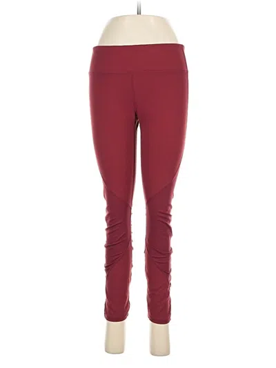 Pre-owned Fabletics Active Pants In Burgundy