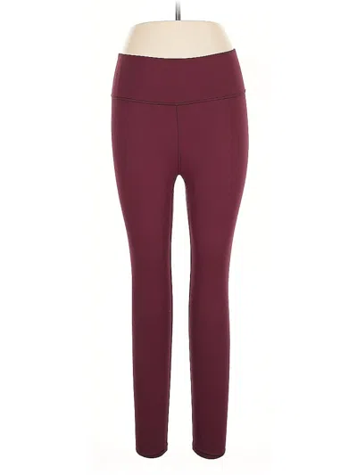 Pre-owned Fabletics Active Pants In Burgundy
