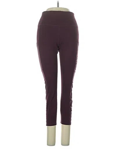 Pre-owned Fabletics Active Pants In Burgundy