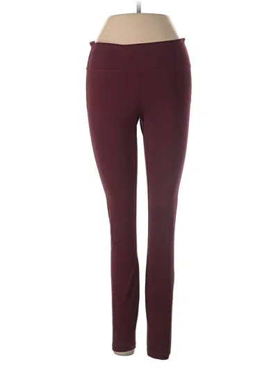 Pre-owned Fabletics Active Pants In Burgundy