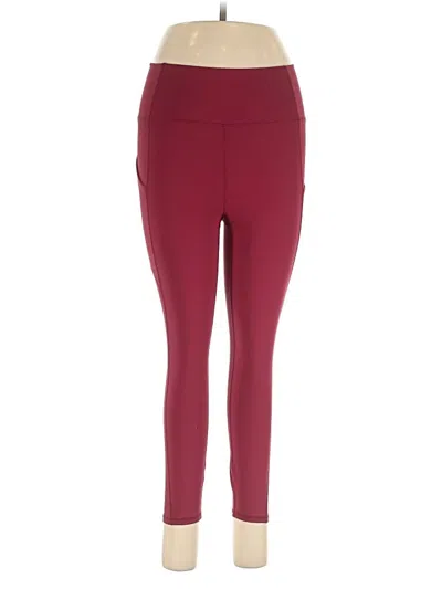 Pre-owned Fabletics Active Pants In Burgundy