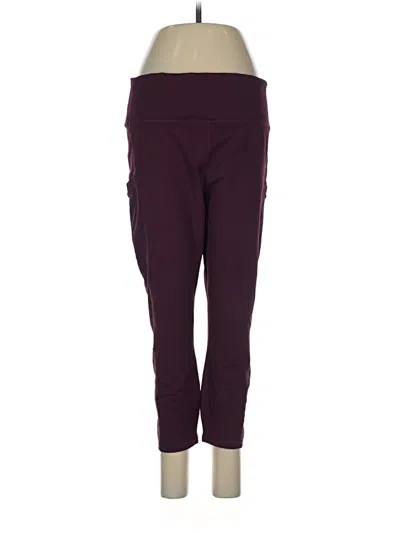 Pre-owned Fabletics Active Pants In Burgundy