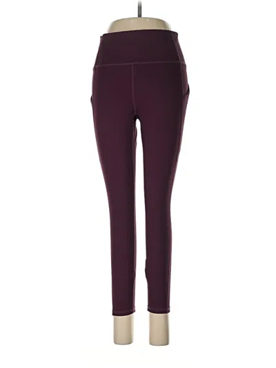 Pre-owned Fabletics Active Pants In Burgundy