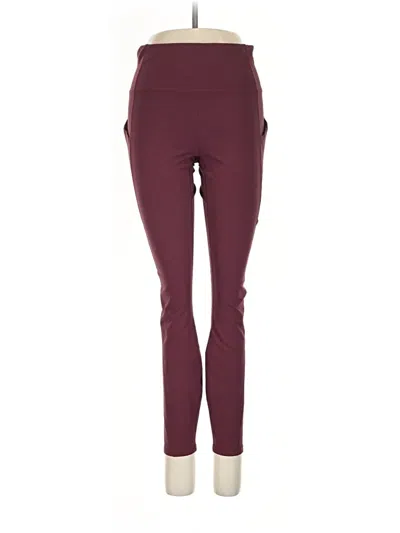 Pre-owned Fabletics Active Pants In Burgundy