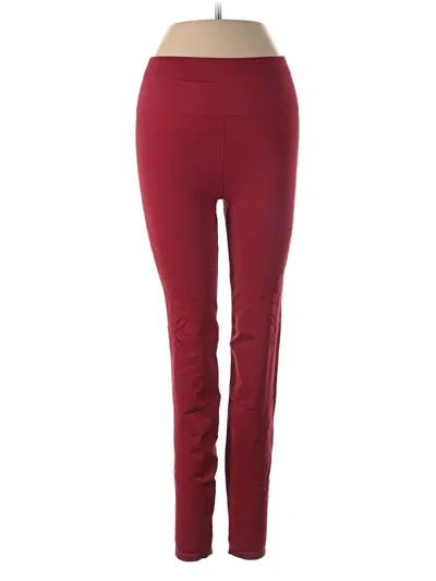 Pre-owned Fabletics Active Pants In Burgundy