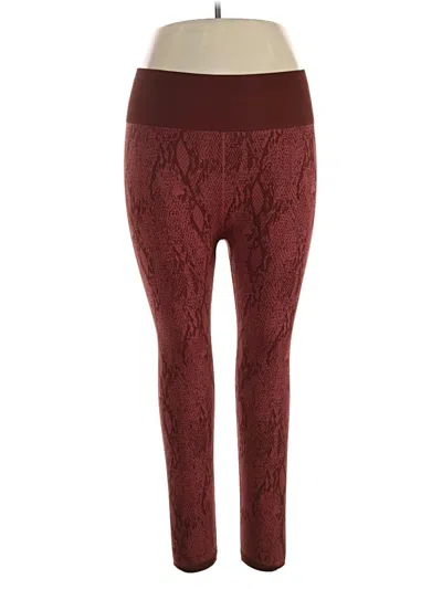 Pre-owned Fabletics Active Pants In Burgundy