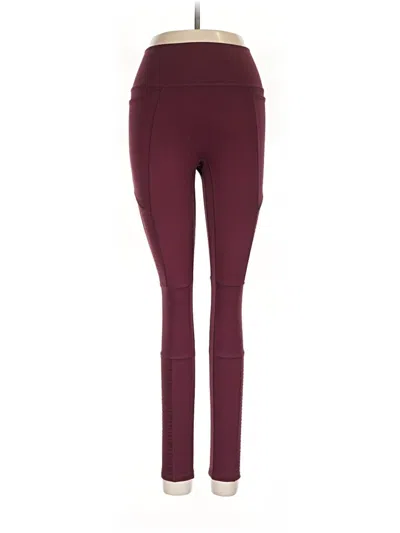 Pre-owned Fabletics Active Pants In Burgundy