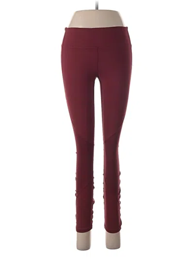 Pre-owned Fabletics Active Pants In Burgundy