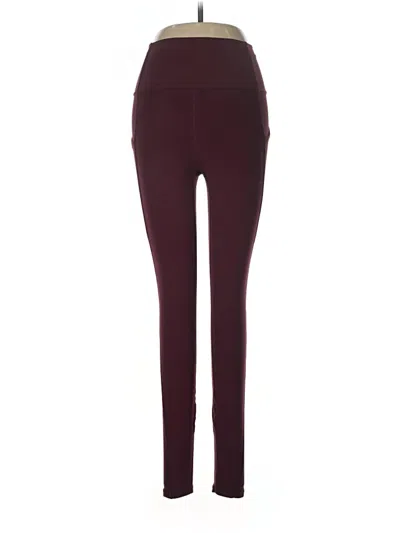 Pre-owned Fabletics Active Pants In Burgundy