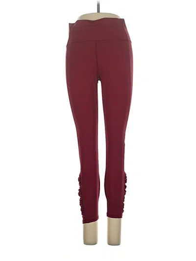 Pre-owned Fabletics Active Pants In Burgundy