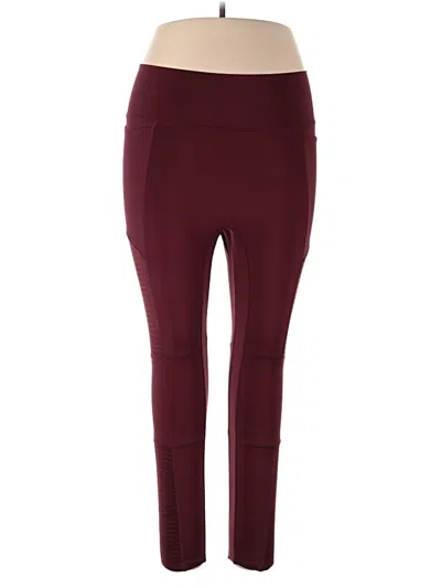 Pre-owned Fabletics Active Pants In Burgundy