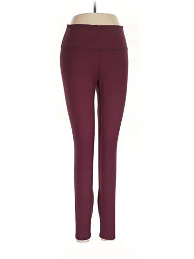Pre-owned Fabletics Active Pants In Burgundy