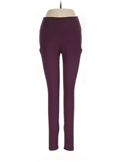 Pre-owned Fabletics Active Pants In Burgundy