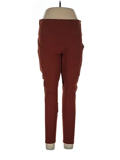 Pre-owned Fabletics Active Pants In Burgundy