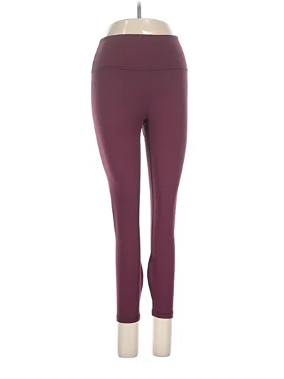Pre-owned Fabletics Active Pants In Burgundy