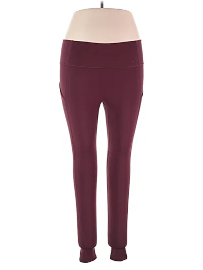 Pre-owned Fabletics Active Pants In Burgundy