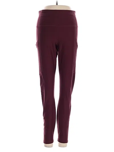 Pre-owned Fabletics Active Pants In Burgundy