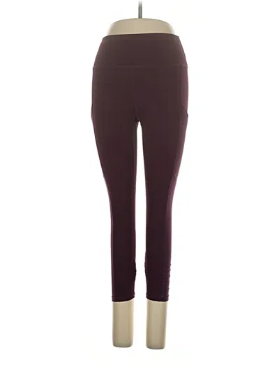 Pre-owned Fabletics Active Pants In Burgundy