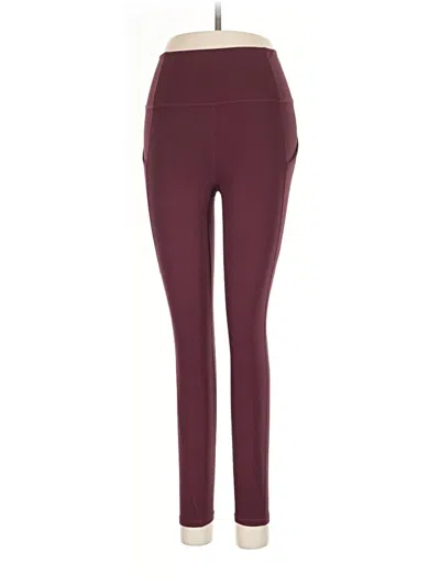 Pre-owned Fabletics Active Pants In Burgundy