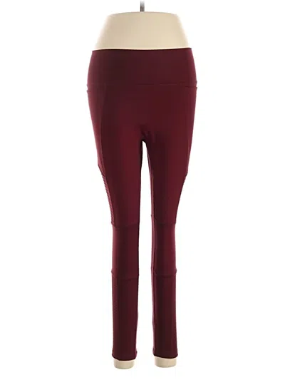 Pre-owned Fabletics Active Pants In Burgundy
