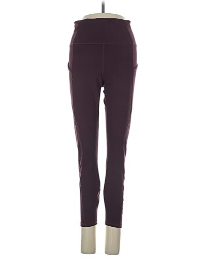 Pre-owned Fabletics Active Pants In Burgundy
