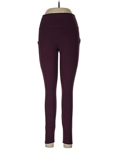 Pre-owned Fabletics Active Pants In Burgundy