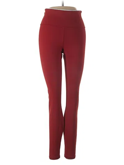 Pre-owned Fabletics Active Pants In Burgundy