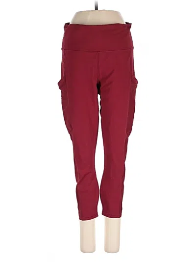Pre-owned Fabletics Active Pants In Burgundy