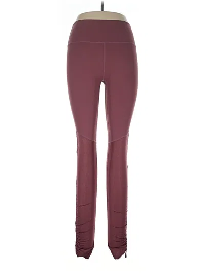 Pre-owned Fabletics Active Pants In Burgundy