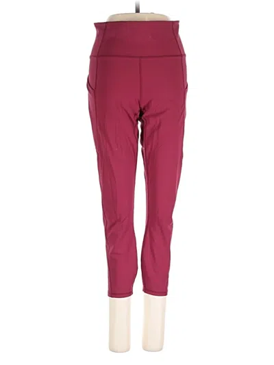 Pre-owned Fabletics Active Pants In Burgundy