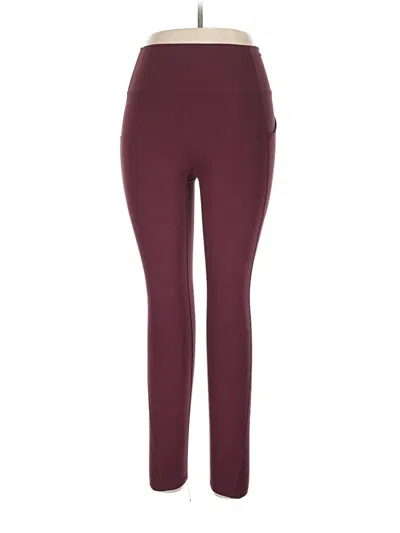 Pre-owned Fabletics Active Pants In Burgundy