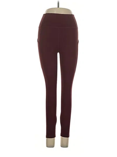 Pre-owned Fabletics Active Pants In Burgundy