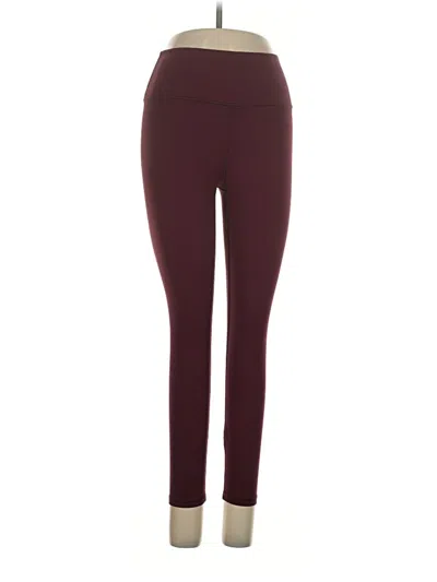 Pre-owned Fabletics Active Pants In Burgundy
