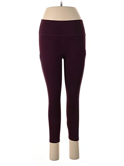 Pre-owned Fabletics Active Pants In Burgundy