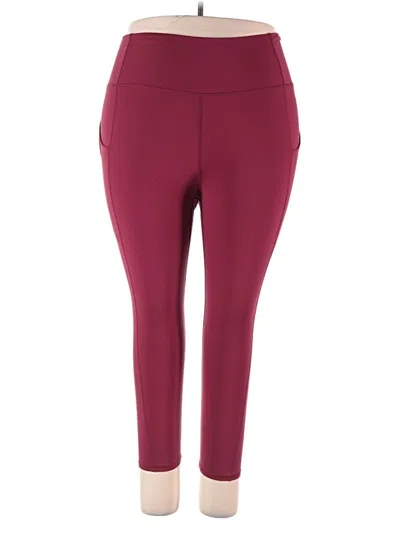 Pre-owned Fabletics Active Pants In Burgundy