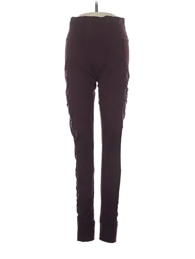 Pre-owned Fabletics Active Pants In Burgundy