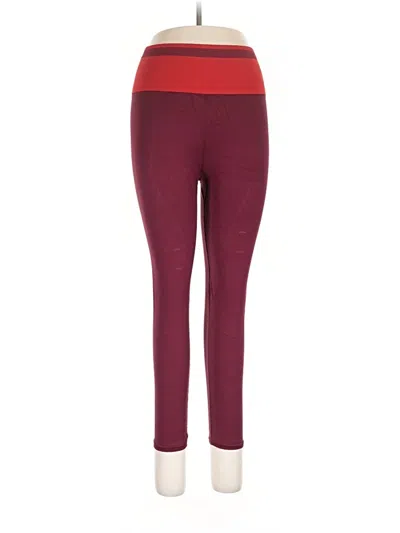 Pre-owned Fabletics Active Pants In Burgundy
