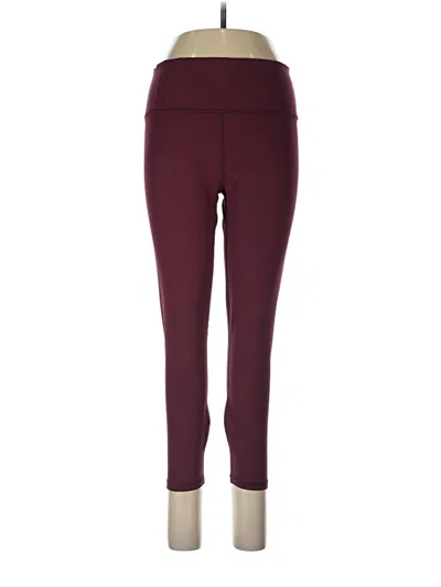 Pre-owned Fabletics Active Pants In Burgundy