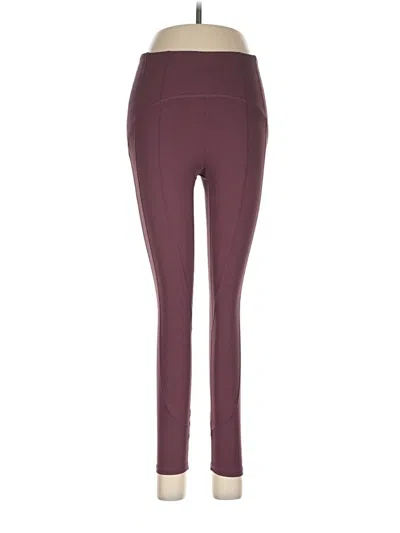 Pre-owned Fabletics Active Pants In Burgundy