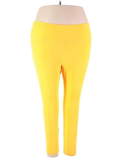 Pre-owned Fabletics Active Pants In Yellow