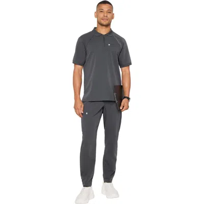 Fabletics All-day Scrub Zip Polo In Black