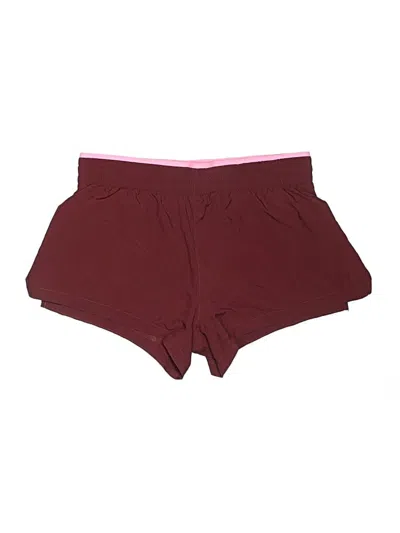 Pre-owned Fabletics Athletic Shorts In Burgundy