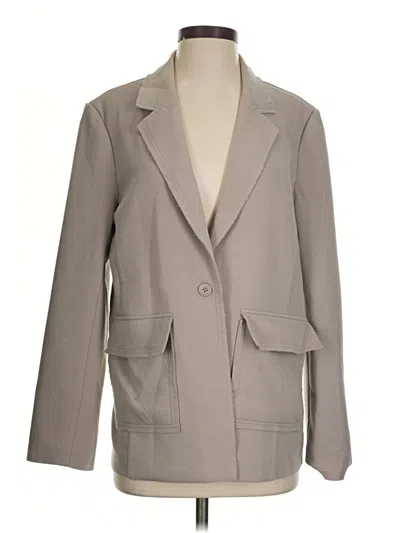 Pre-owned Fabletics Blazer Jacket In Gray