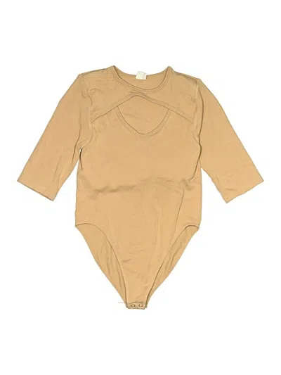 Pre-owned Fabletics Bodysuit In Tan