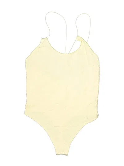 Pre-owned Fabletics Bodysuit In Yellow